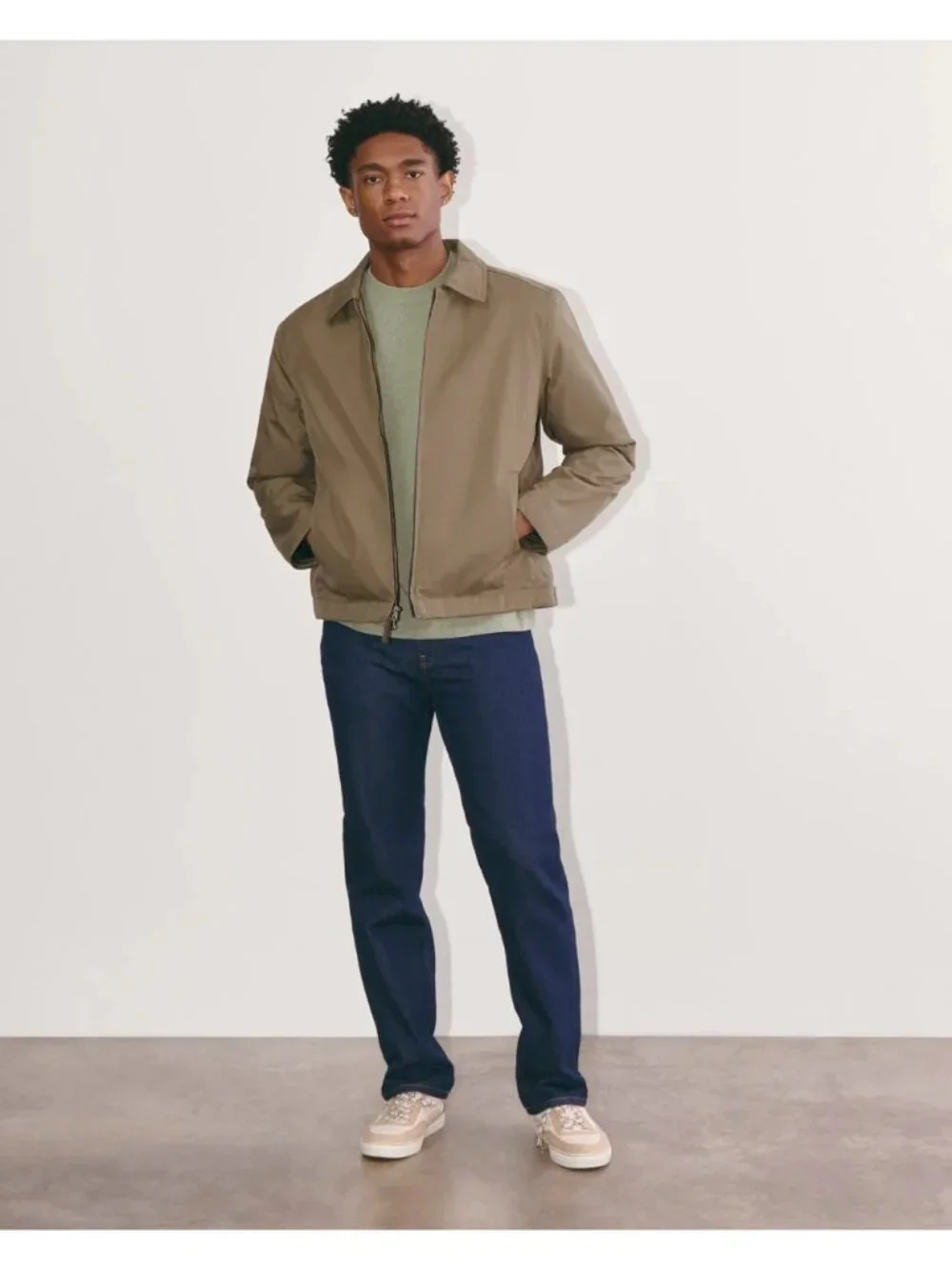 Everlane The Premium-Weight Crew in Heather Sage Green Large New Mens Tee Tshirt - Picture 11 of 12